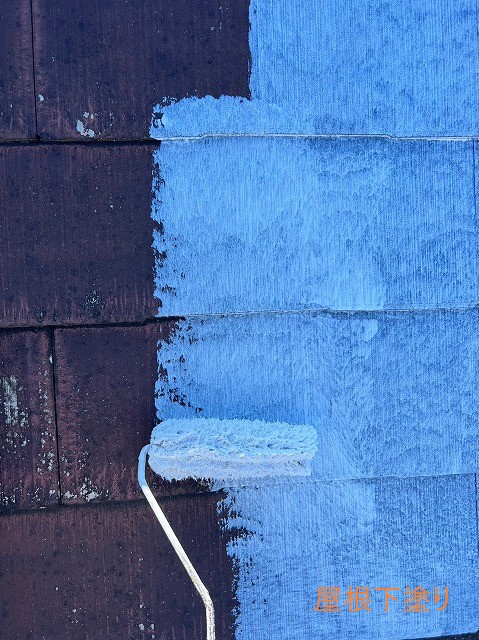 北本市で外装リフォーム！軒天と破風の塗装が終わり、いよいよ屋根塗装です！！